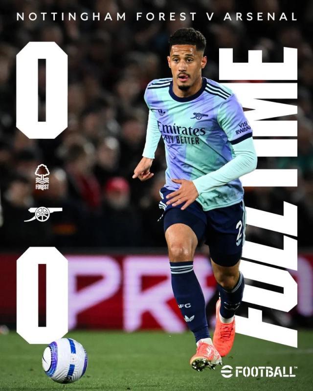 B体育-【英超】卡拉菲奥里兜射中柱，阿森纳0比0诺丁汉森林